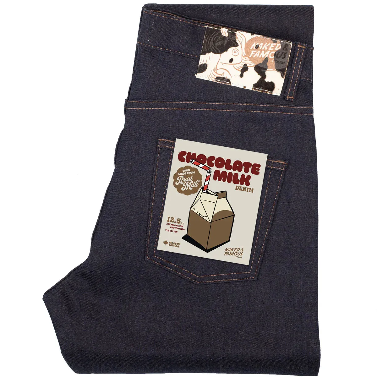 Naked & Famous - True Guy - Chocolate Milk Selvedge sold by Dutil Denim