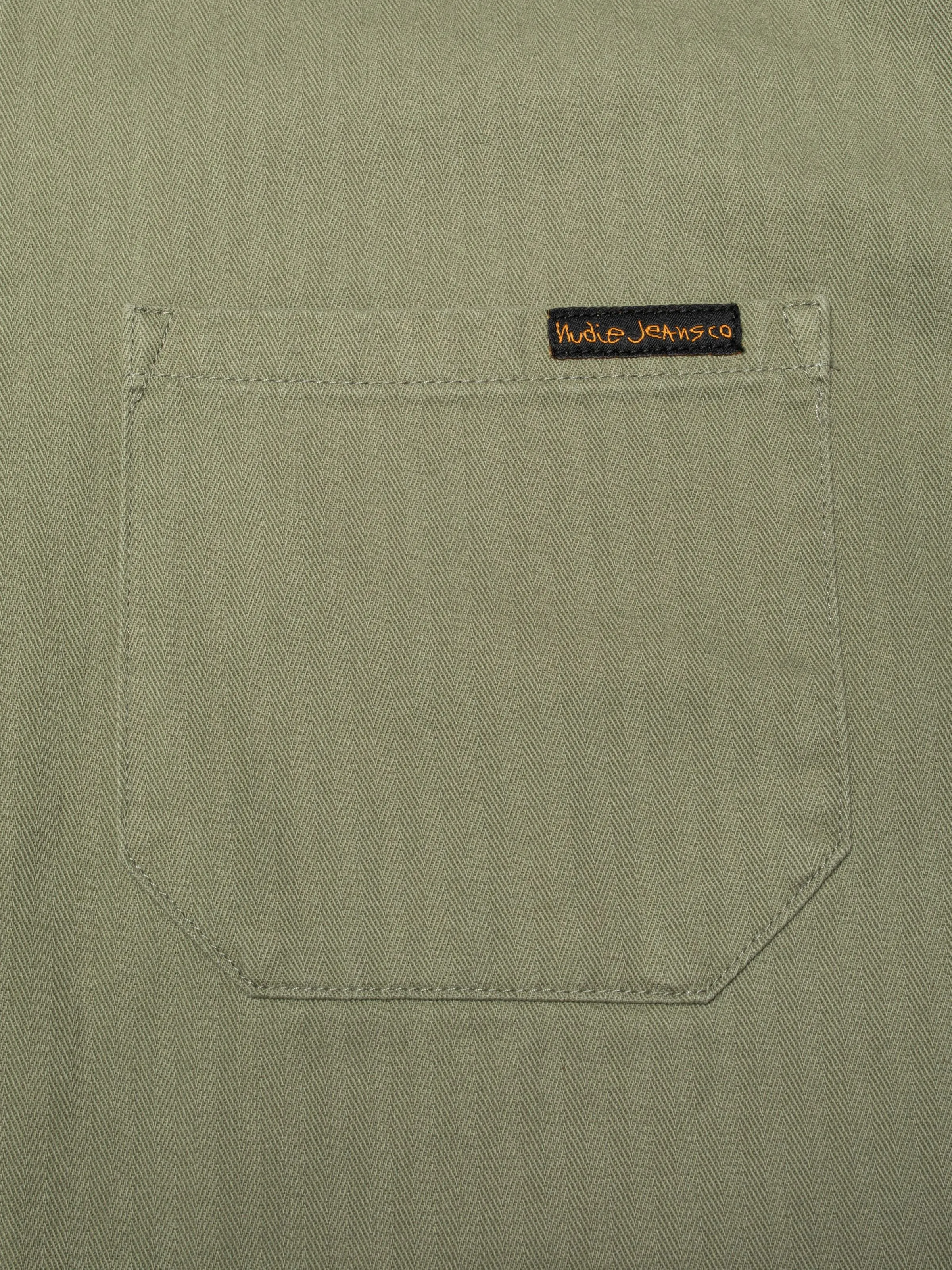 Nudie Jeans - Buddy Chore Jacket - Pale Green Herringbone sold by Dutil Denim product image thumbnail 2