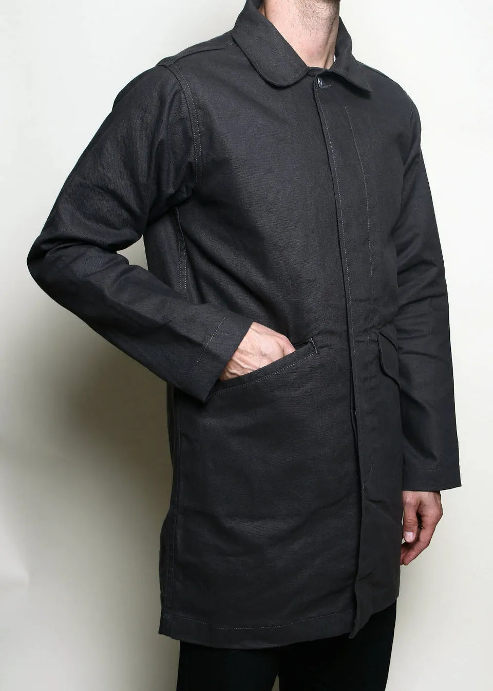 Rogue Territory - Trench Coat - Grey Dry Wax Canvas sold by Dutil Denim product image thumbnail 3