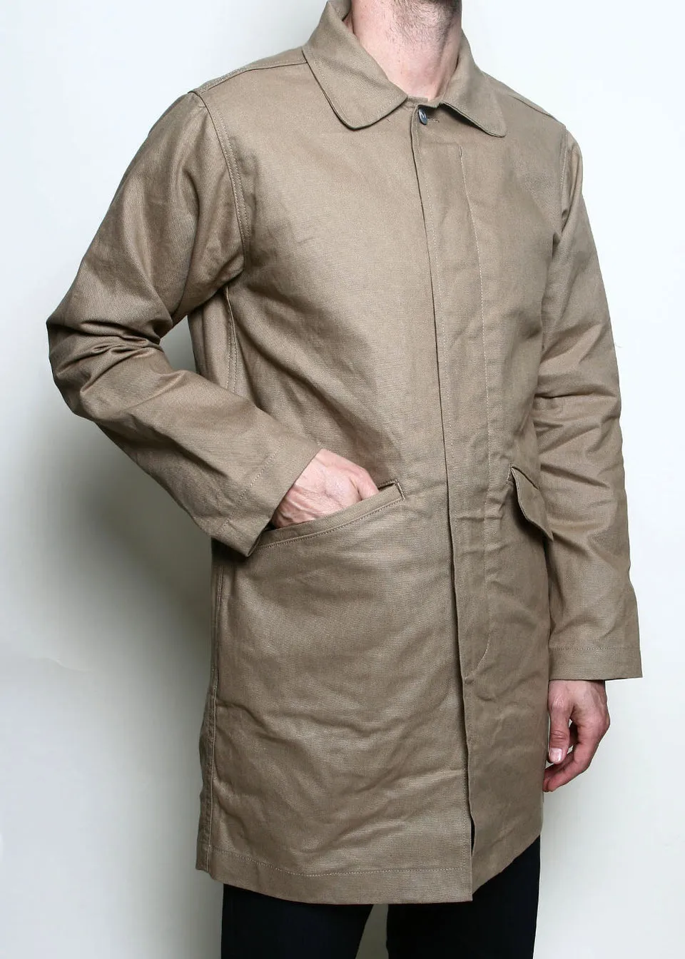 Rogue Territory - Trench Coat - Khaki Dry Wax Canvas sold by Dutil Denim product image thumbnail 3