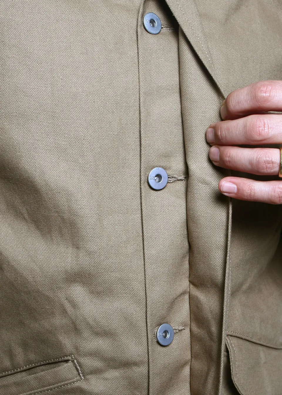 Rogue Territory - Trench Coat - Khaki Dry Wax Canvas sold by Dutil Denim product image thumbnail 5