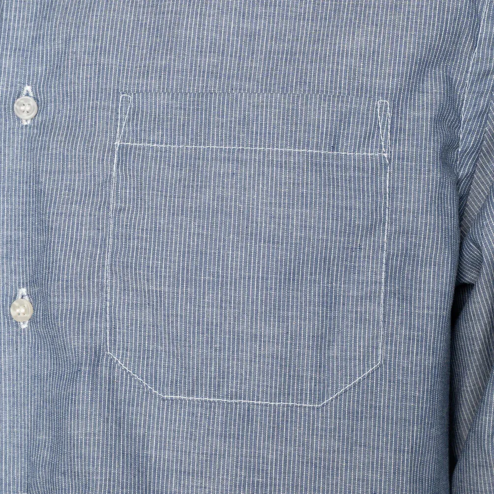 Naked & Famous - True Shirt - Indigo Stripe Selvedge sold by Dutil Denim product image thumbnail 5