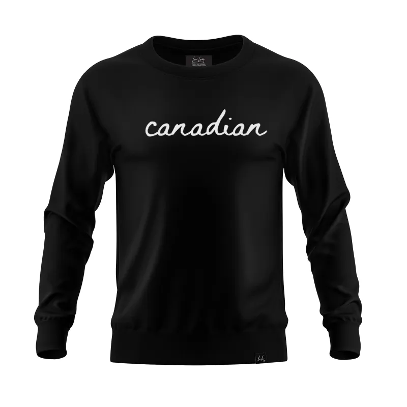 The Canadian Statement Crewneck - Black sold by Local Laundry
