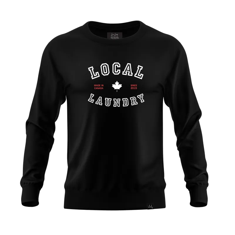 Varsity Local Laundry Crewneck - Black sold by Local Laundry
