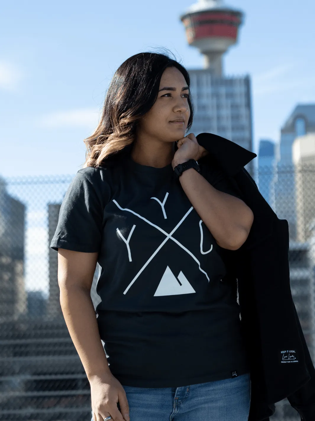 YYC T-Shirt - Charcoal sold by Local Laundry product image thumbnail 3