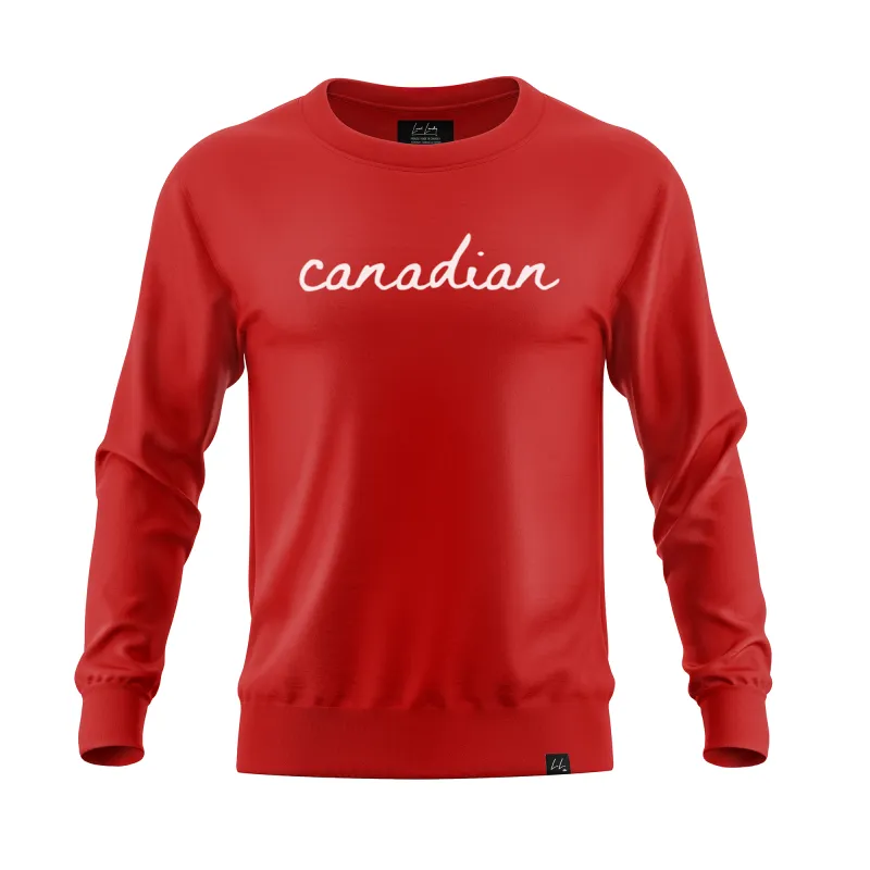 The Canadian Statement Crewneck - Red sold by Local Laundry