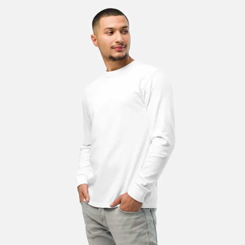 Custom Unisex Garment-Dyed Heavyweight Long Sleeve Shirt made by Local Laundry
