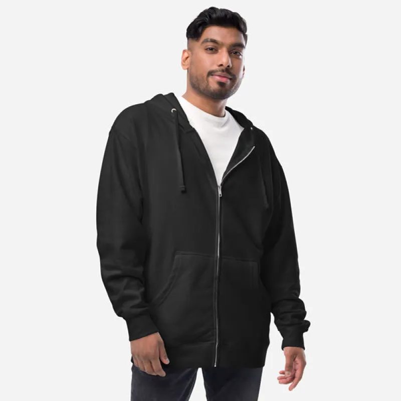 Custom Unisex Fleece Zip Up Hoodie made by Local Laundry