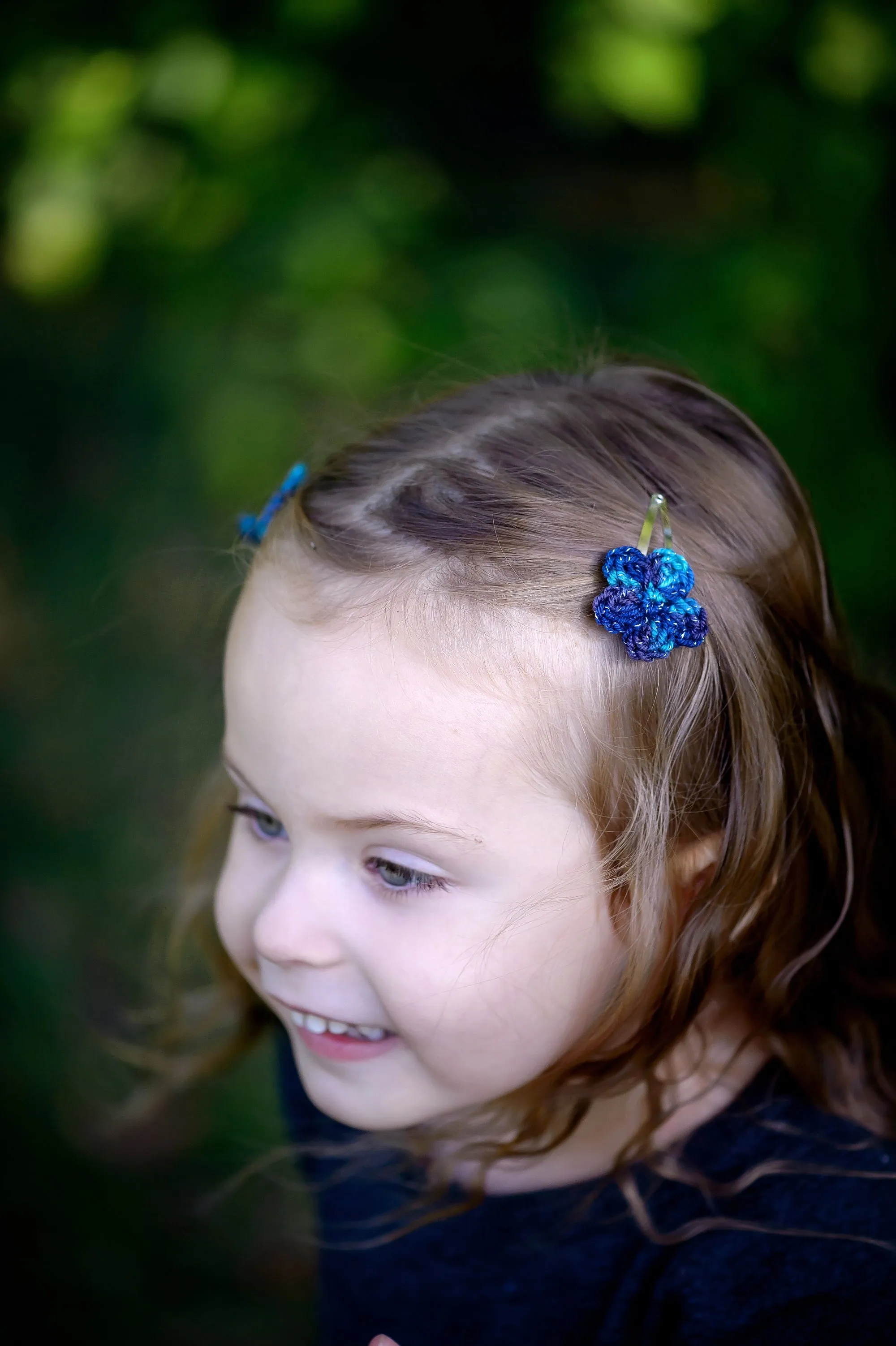 Tiny Handmade Flower Hairpins (Snap Clips) sold by Mainstreet Knits product image thumbnail 2