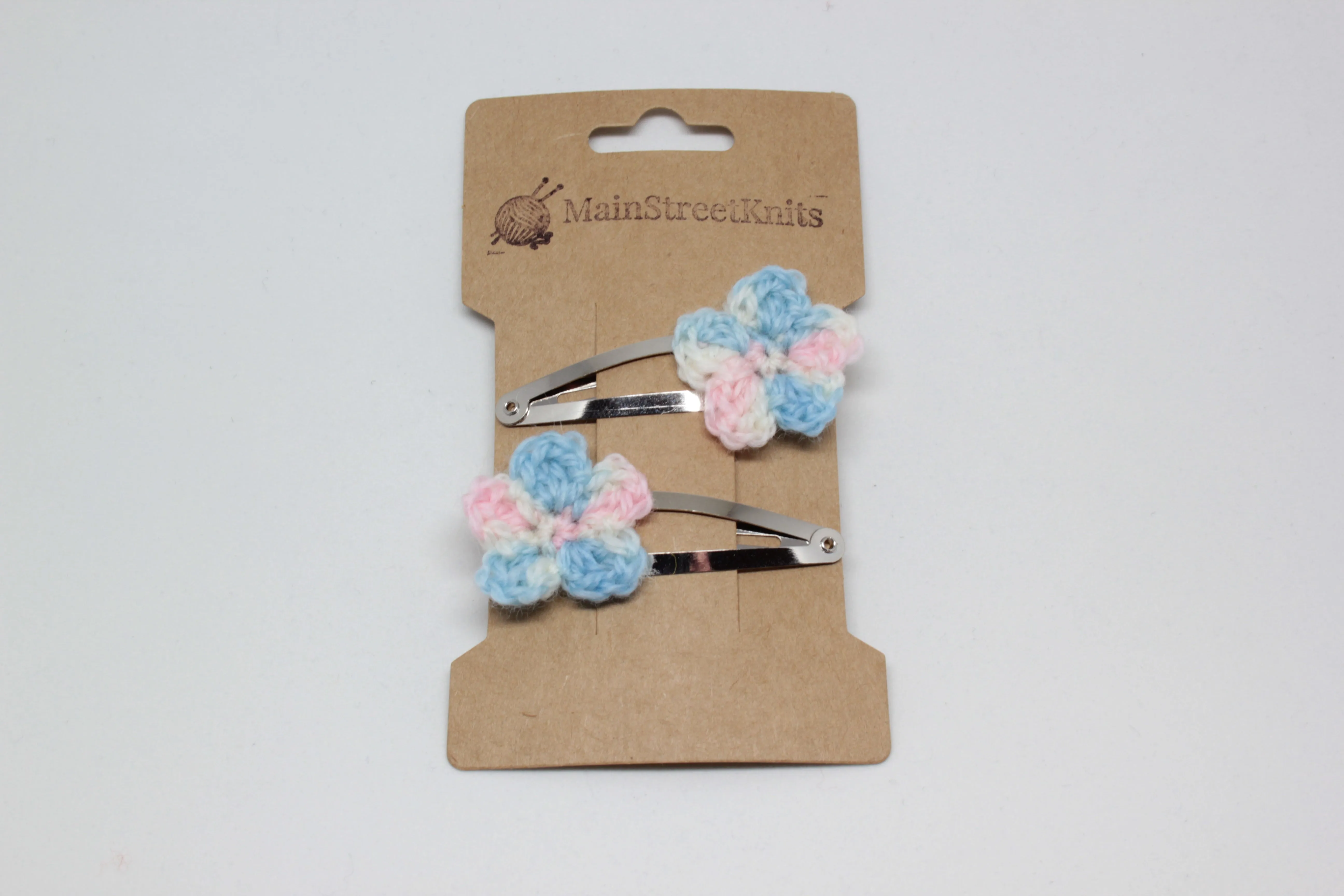 Tiny Handmade Flower Hairpins (Snap Clips) sold by Mainstreet Knits product image thumbnail 5