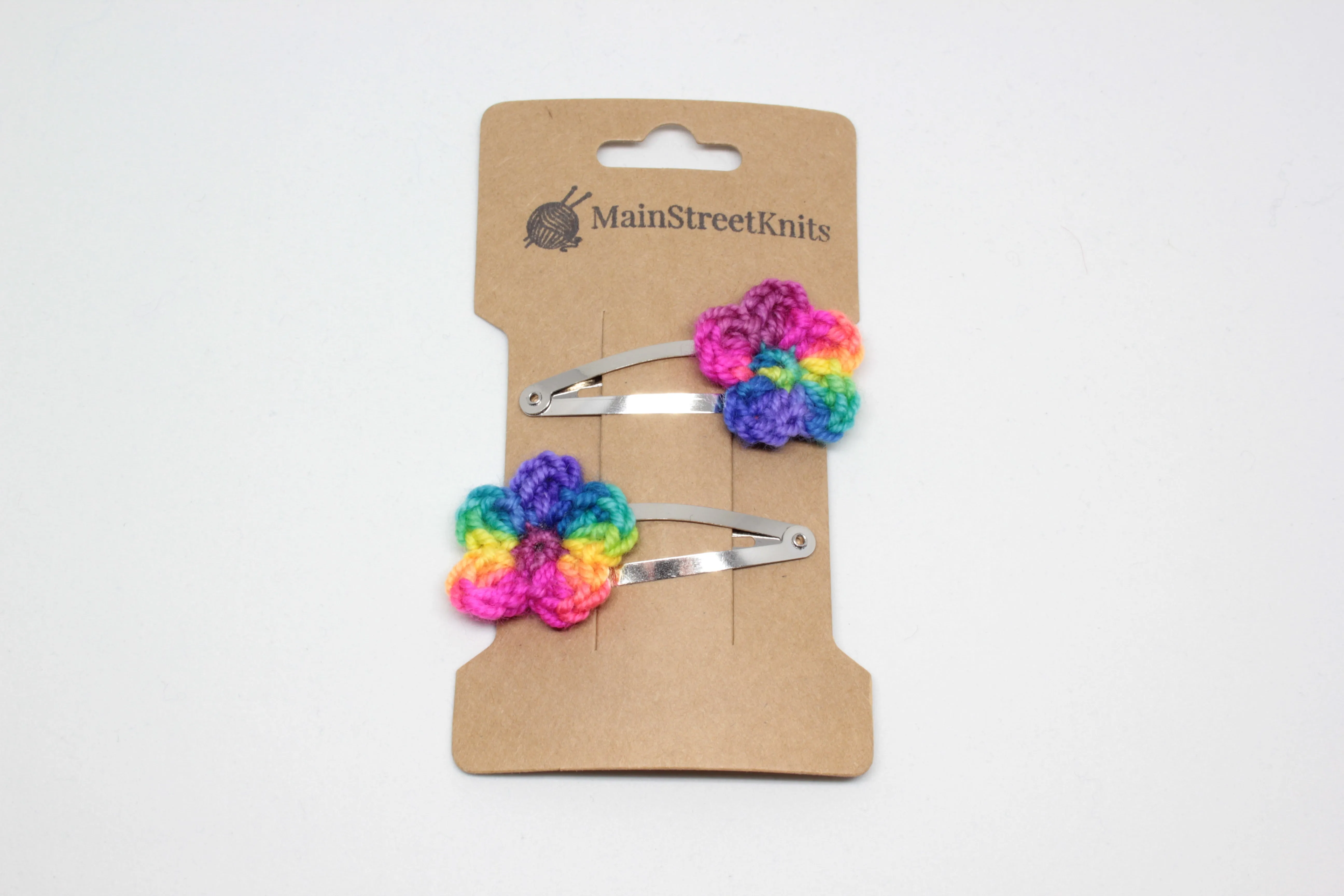 Tiny Handmade Flower Hairpins (Snap Clips) sold by Mainstreet Knits product image thumbnail 4