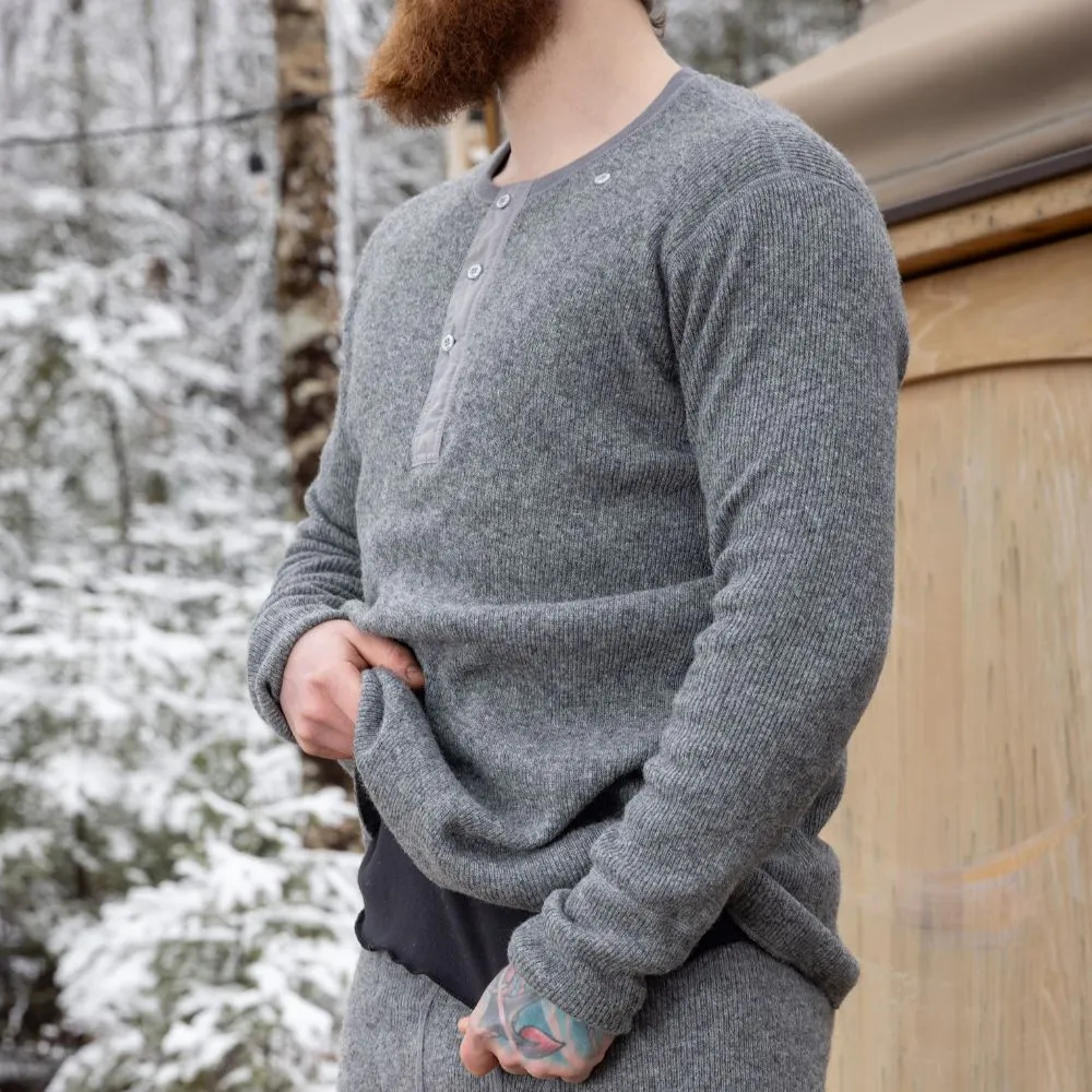 HERITAGE HEAVY WOOL HENLEY WITH GRAPHENE FLEECE LINER sold by Stanfields product image thumbnail 2
