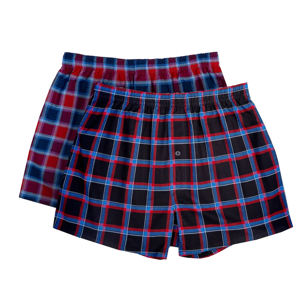 Premium Cotton Woven Boxer Shorts - 2 Pack sold by Stanfields