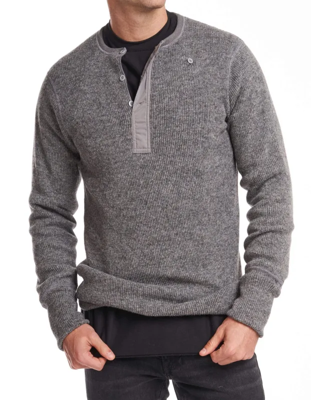 Men's Heritage Fleece Lined Heavy Weight Wool Henley sold by Stanfields