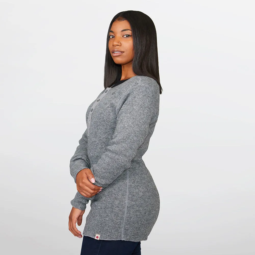 Women's Heritage Heavy Weight Wool Henley sold by Stanfields product image thumbnail 2