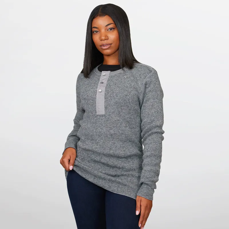 Women's Heritage Heavy Weight Wool Henley made by Stanfields