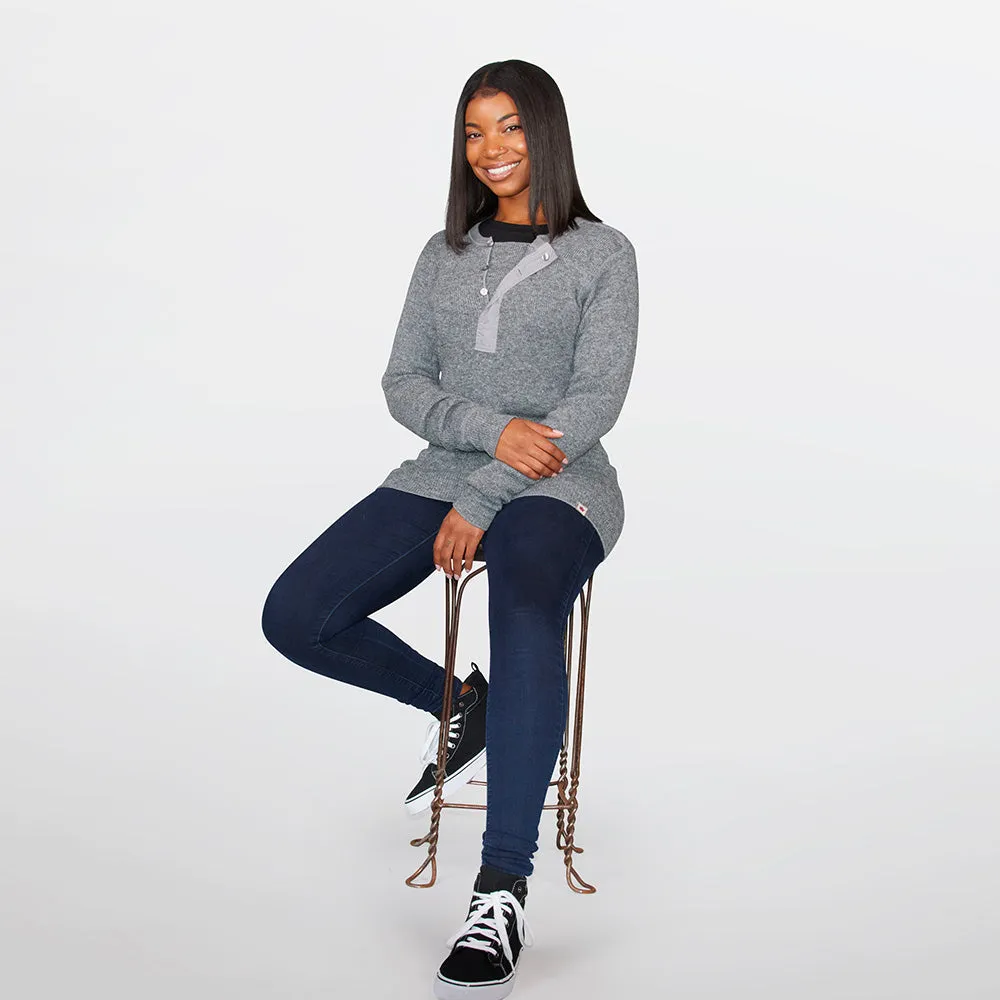 Women's Heritage Heavy Weight Wool Henley sold by Stanfields product image thumbnail 3