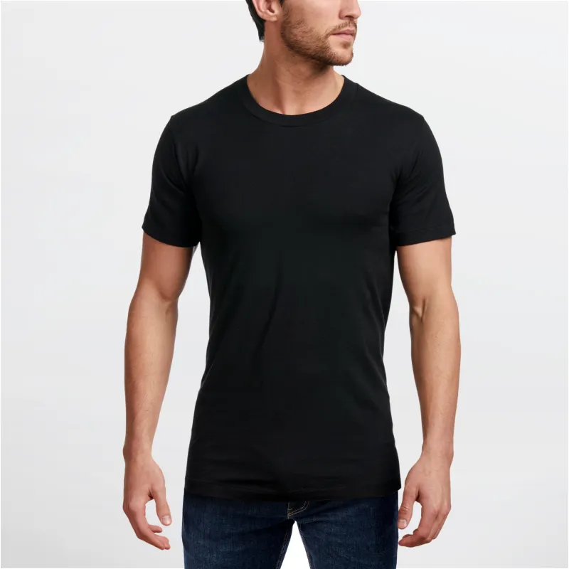 Men's Premium Crew Neck T-Shirts - Black 2 Pack sold by Stanfields