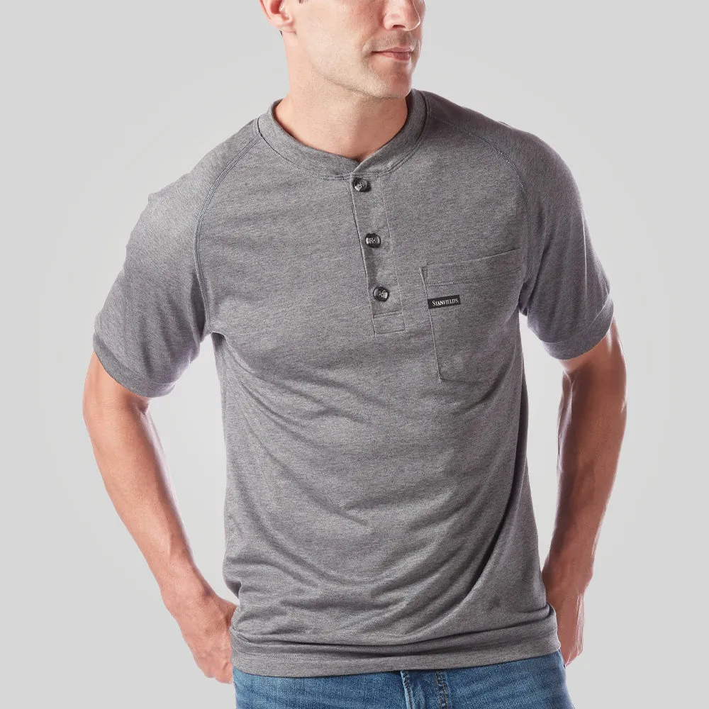 Operative Tech Relaxed Fit Performance Pocket Henley sold by Stanfields