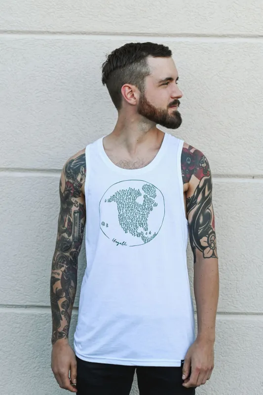 Men's World of Trees Tank sold by Ungalli