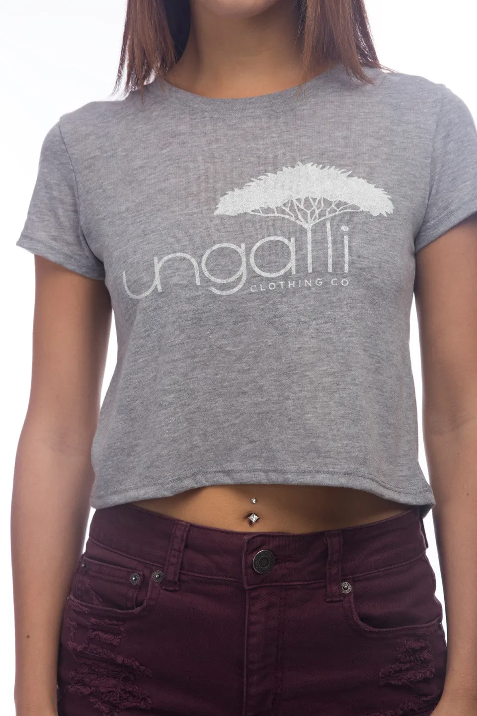 Ungalli Grey Cropped Tee sold by Ungalli product image thumbnail 2