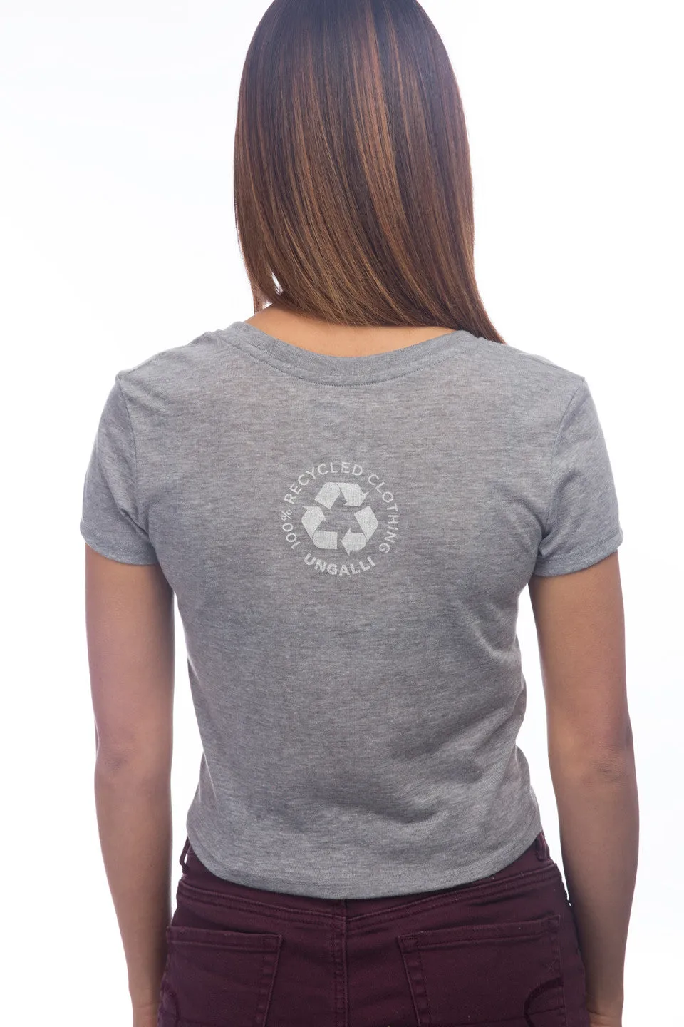 Ungalli Grey Cropped Tee sold by Ungalli product image thumbnail 3