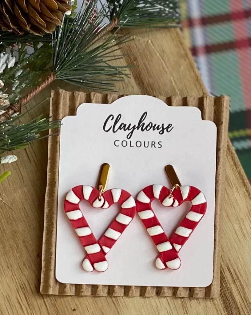 Christmas Clayhouse Colours Earrings sold by Ungalli