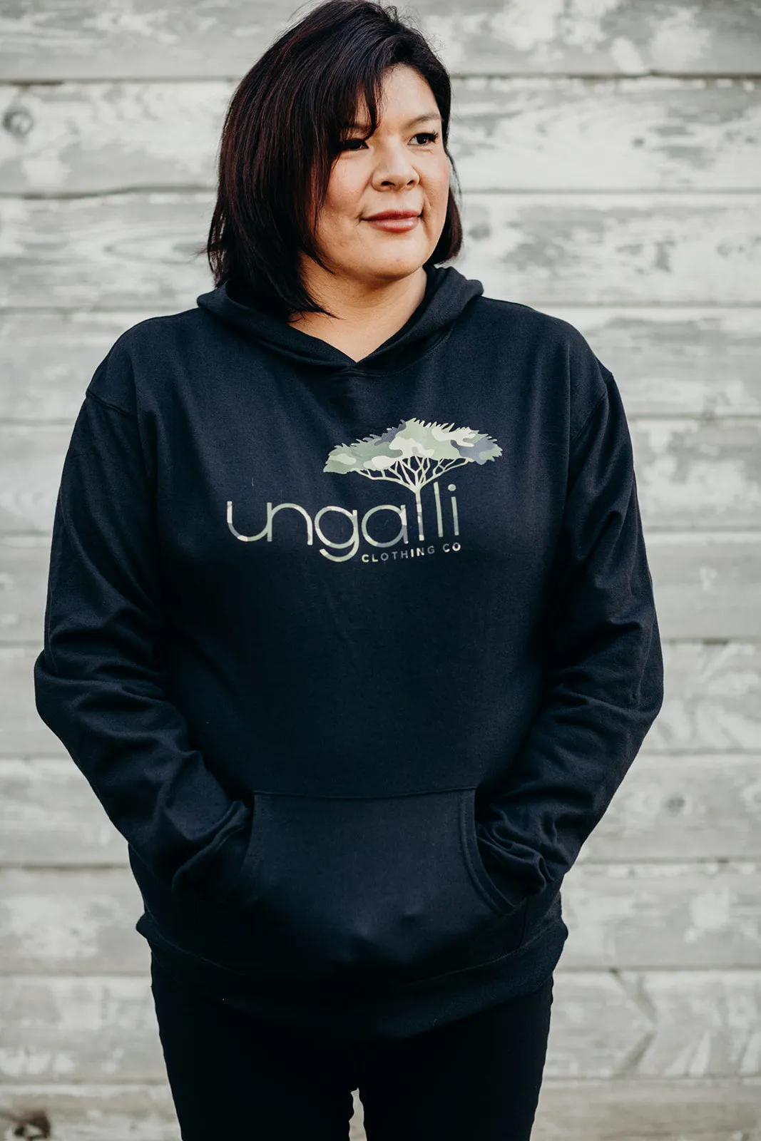 Recycled Camo Hoodie sold by Ungalli