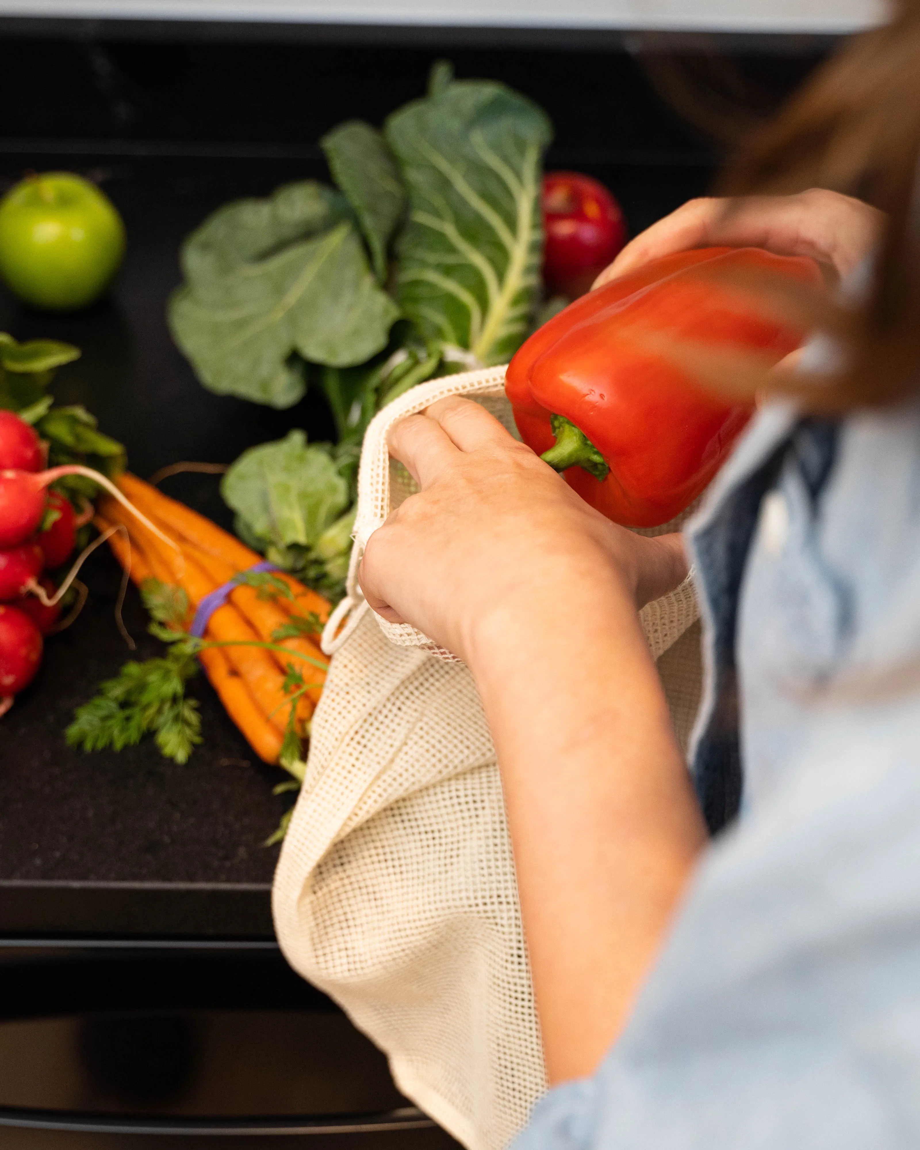 Mesh Produce Bags (set of 6) sold by Ungalli product image thumbnail 3