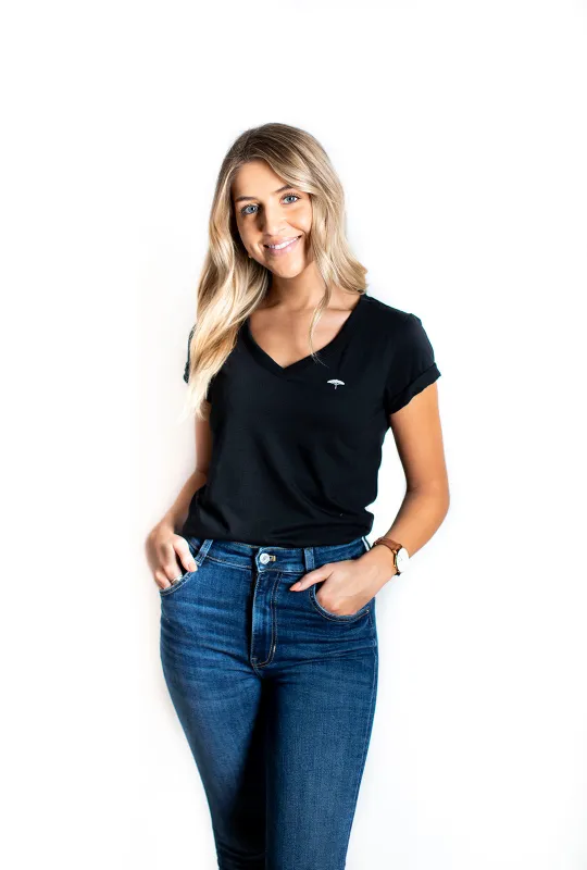 Women's Classic Black Tee sold by Ungalli