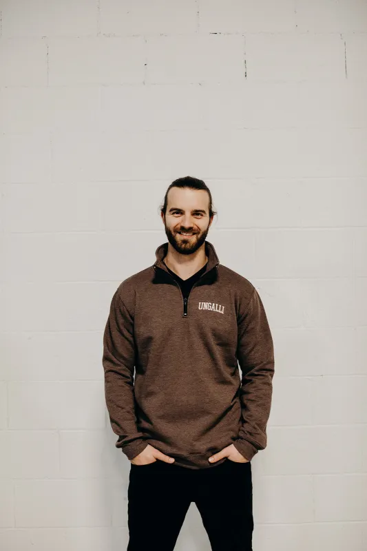 Collegiate 1/4 Zip Sweatshirt sold by Ungalli