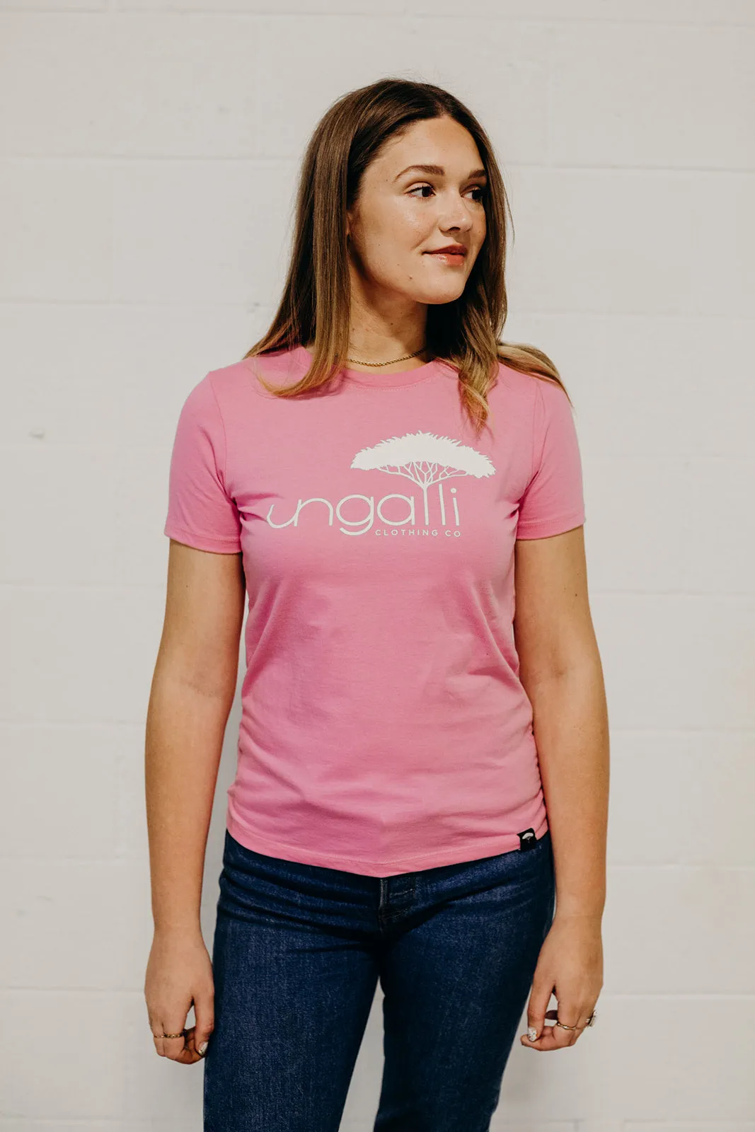 Women's Pink Logo Tee sold by Ungalli