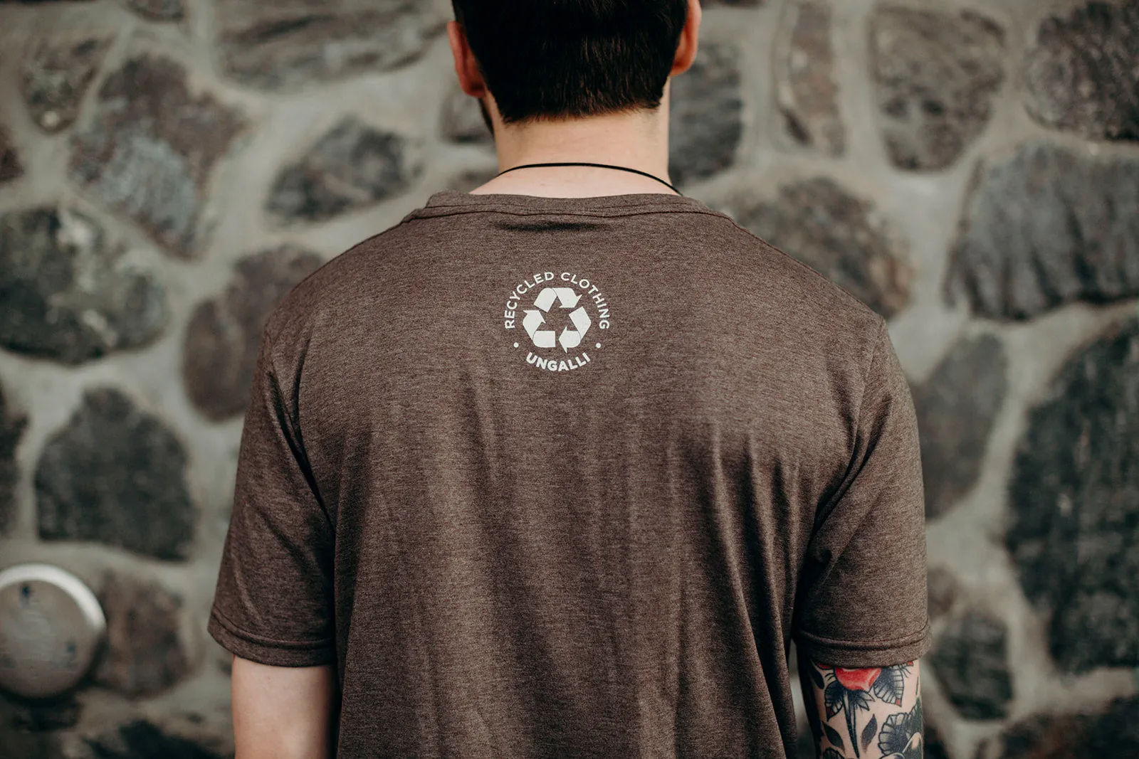 Men's Brown Logo Tee sold by Ungalli product image thumbnail 2