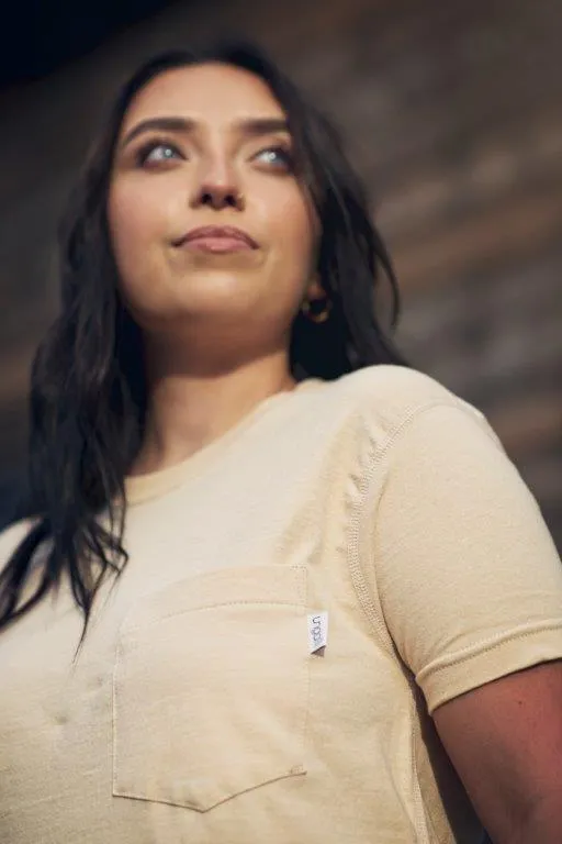 Breezy Beige Pocket Tee sold by Ungalli product image thumbnail 4