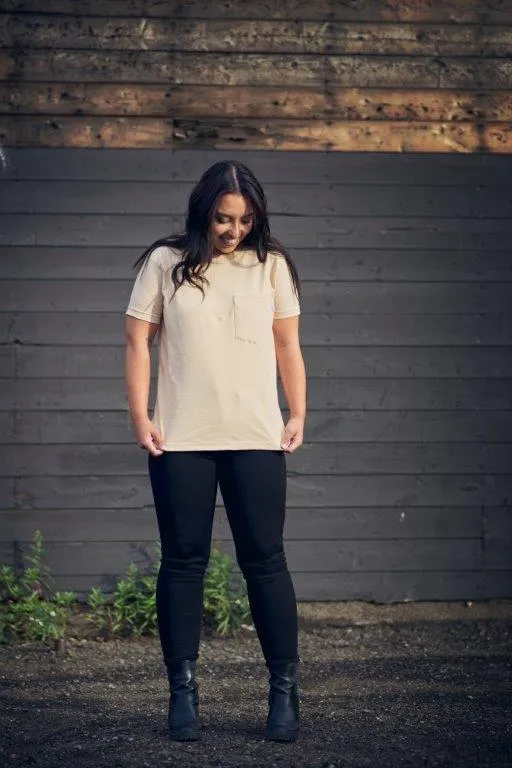 Breezy Beige Pocket Tee sold by Ungalli product image thumbnail 5
