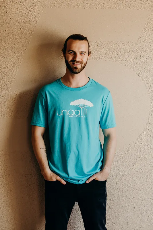 Men's Teal Logo Tee sold by Ungalli