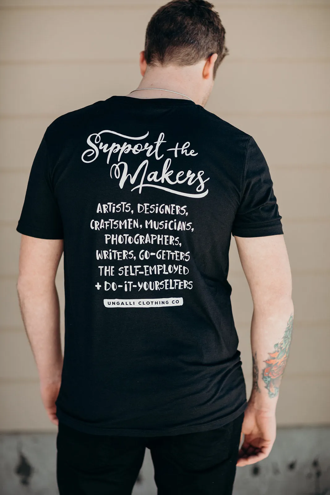 Support The Makers Unisex Tee sold by Ungalli product image thumbnail 2