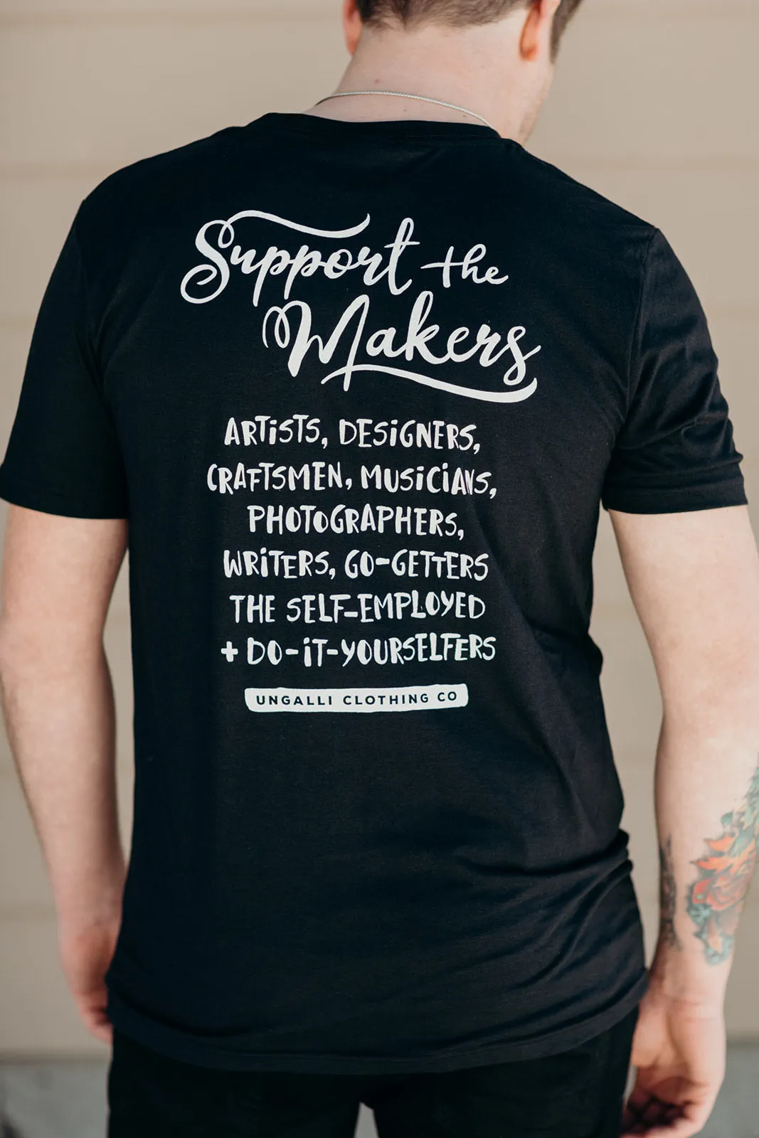 Support The Makers Unisex Tee sold by Ungalli product image thumbnail 4