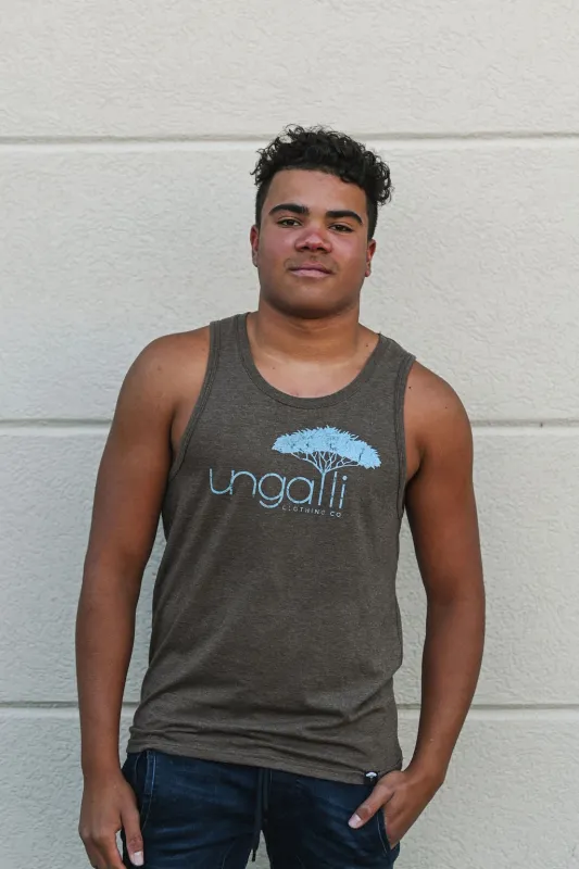 Men's Distressed Logo Tank sold by Ungalli