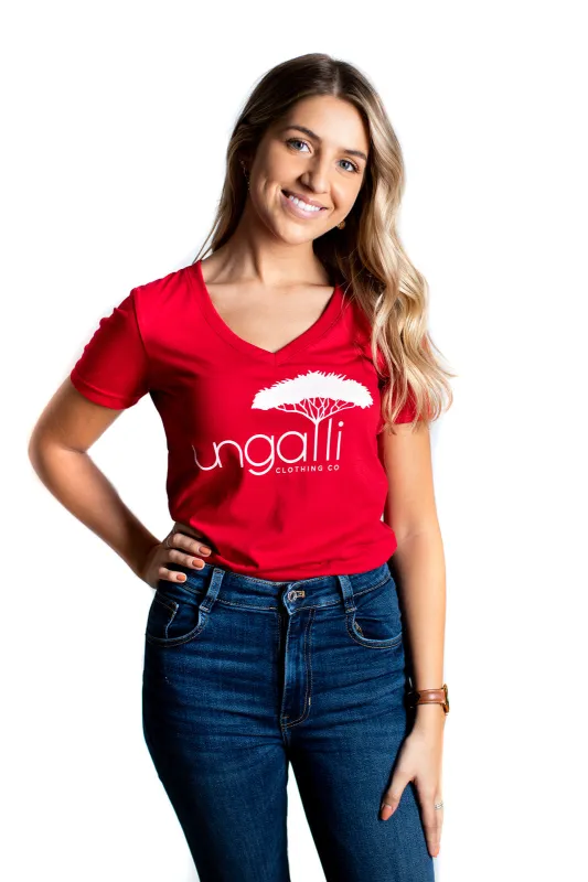 Women's Red Logo Tee sold by Ungalli