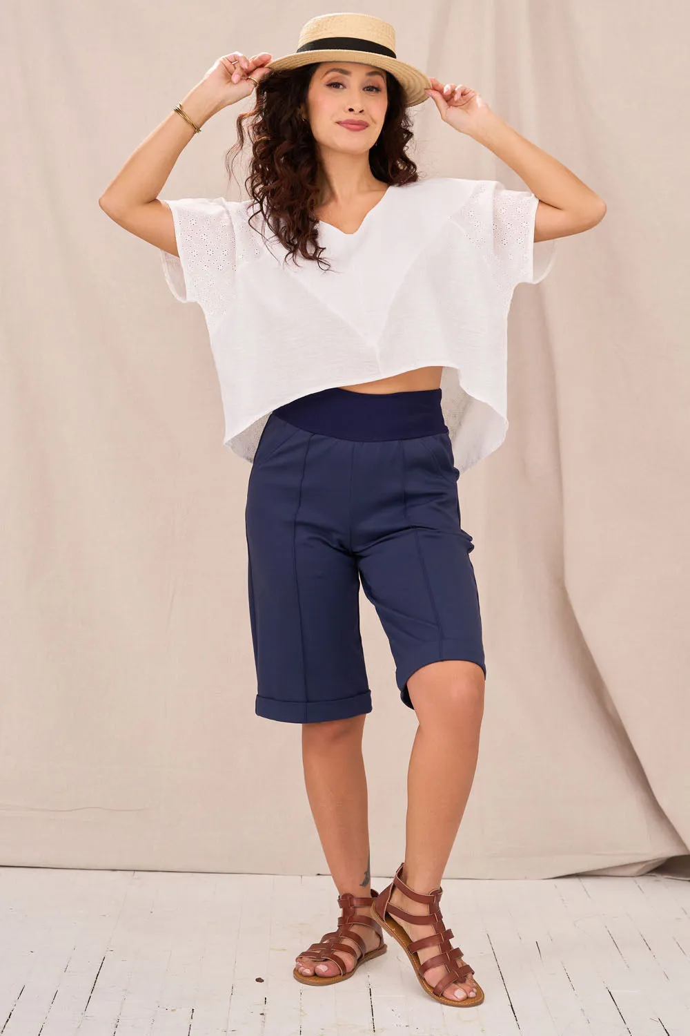 GREEN SALE - NEW DAY Culotte - Inseam 13" sold by Anne Mulaire product image thumbnail 4