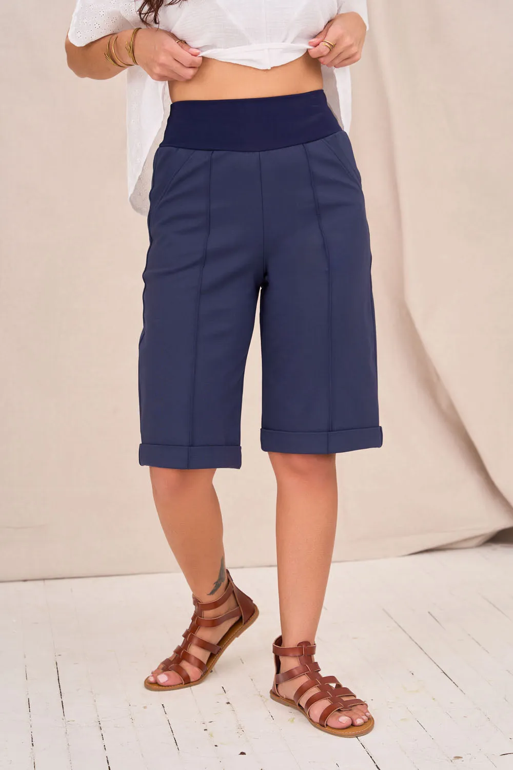 GREEN SALE - NEW DAY Culotte - Inseam 13" sold by Anne Mulaire product image thumbnail 5