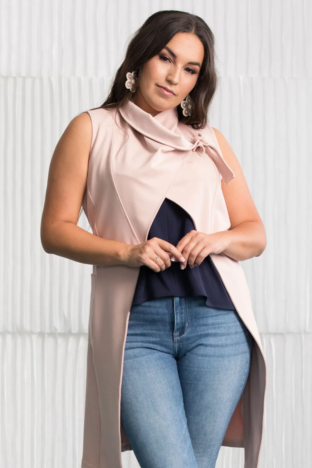 GREEN SALE - MAUDE WRAP Vest- Blush sold by Anne Mulaire product image thumbnail 2