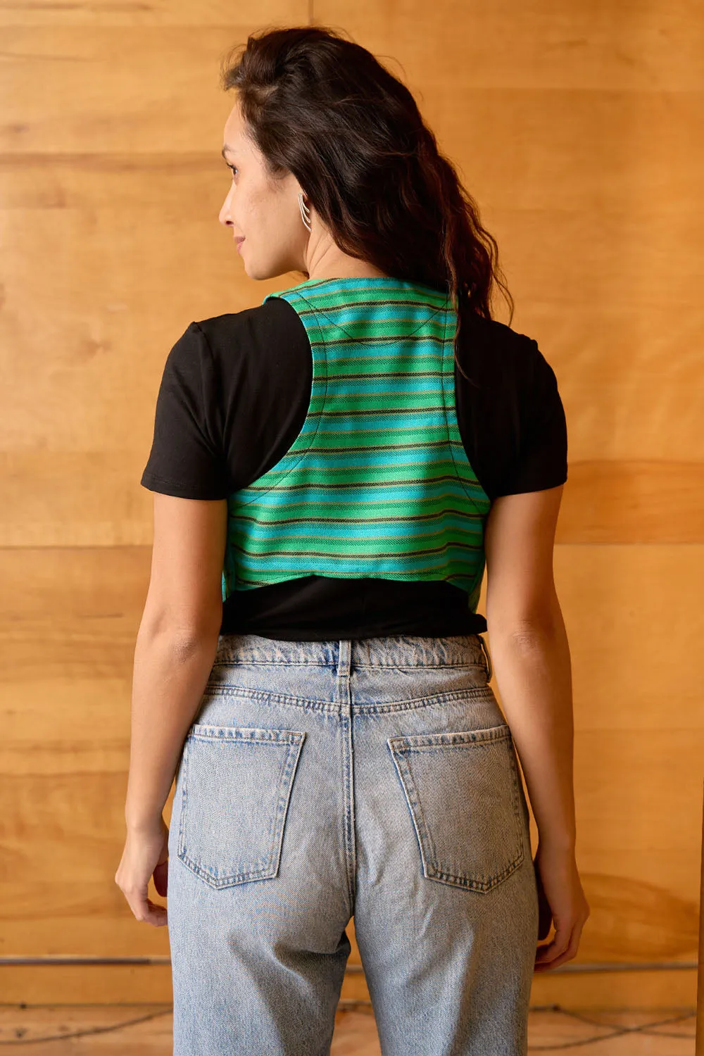 GATHERER Vest - jade sold by Anne Mulaire product image thumbnail 3