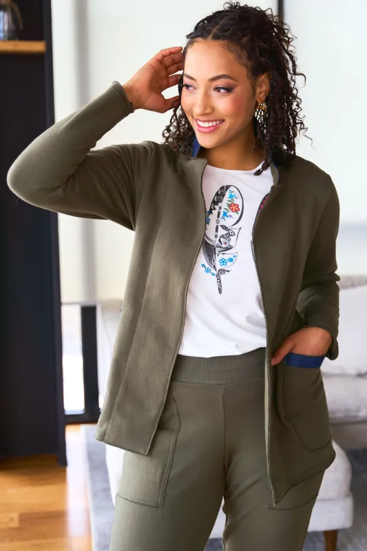 GREEN SALE - ATLAS DENALI Jacket - Italian Denim sold by Anne Mulaire