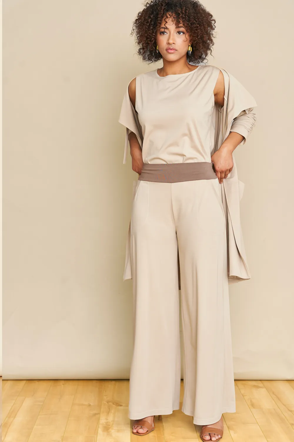 GREEN SALE - STUDIO WIDE Pant sold by Anne Mulaire product image thumbnail 3