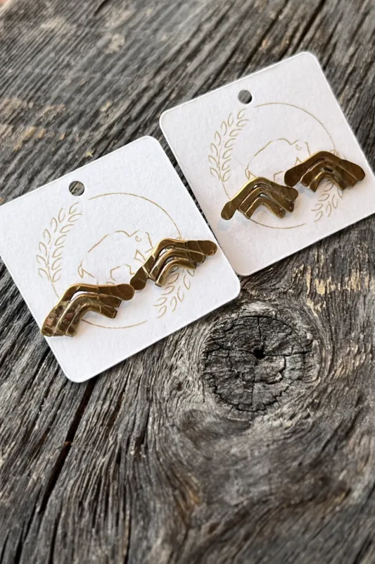 Sheppards Hook - Brass Rainbow Earrings - BRE01 sold by Anne Mulaire