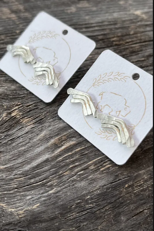 Sheppards Hook - Silver Rainbow Earrings - SRE01 sold by Anne Mulaire