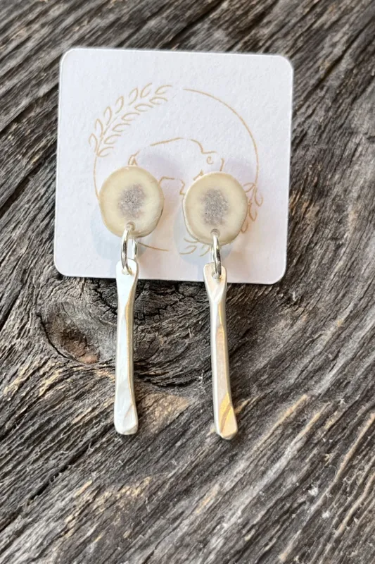 Sheppards Hook - Antler Silver Stud Earrings- #215 sold by Anne Mulaire