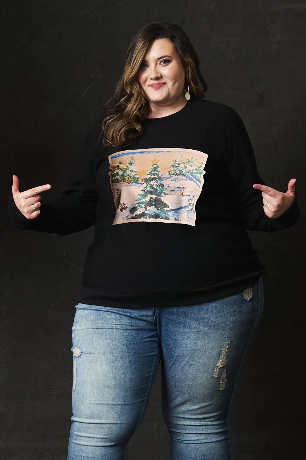 GREEN SALE - NOEL Crew Neck Sweater sold by Anne Mulaire product image thumbnail 2